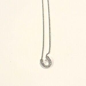 Minimalist Silver Horseshoe Pendant Necklace